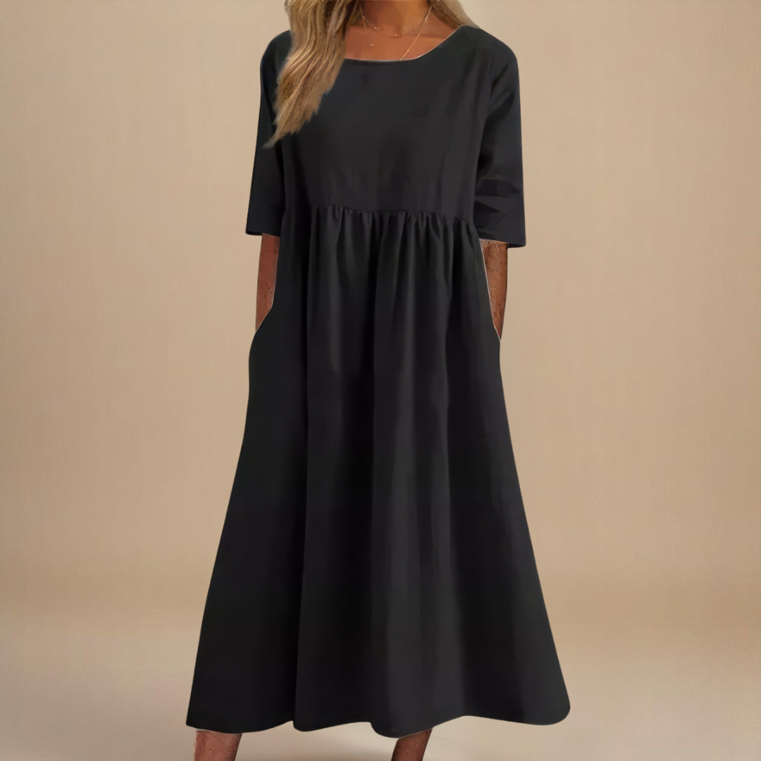 KATY | Luchtige jurk met accent op de taille