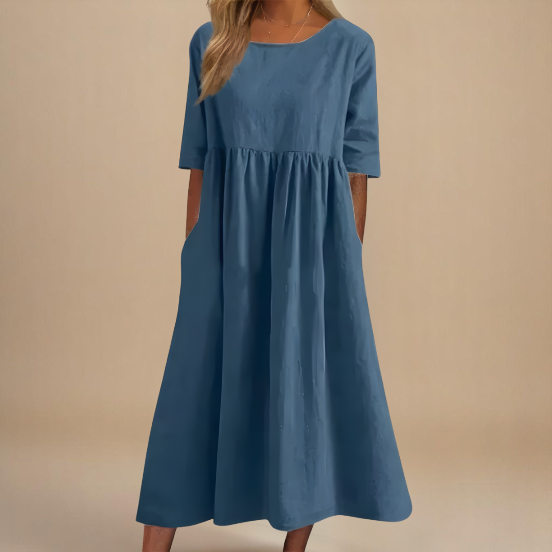 KATY | Luchtige jurk met accent op de taille
