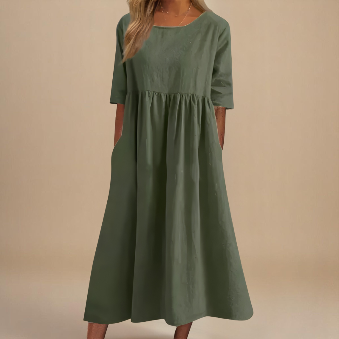 KATY | Luchtige jurk met accent op de taille