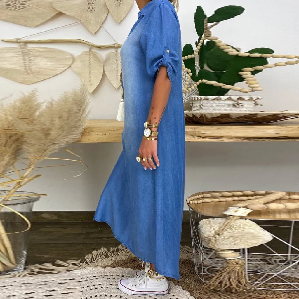 Johanna™ | Lange jeans jurk