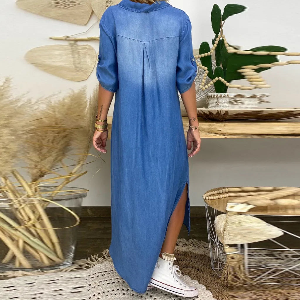 Johanna™ | Lange jeans jurk
