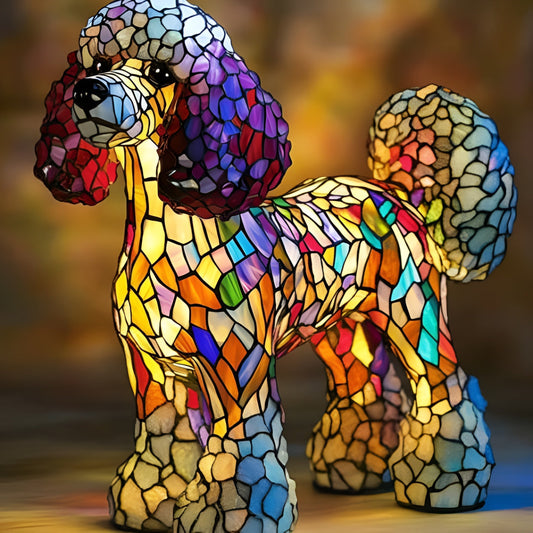 Pépette – Magische hondenlamp van gekleurd glas