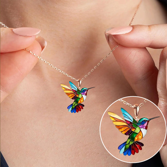 Multicolor kolibrie ketting
