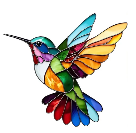 Multicolor kolibrie ketting
