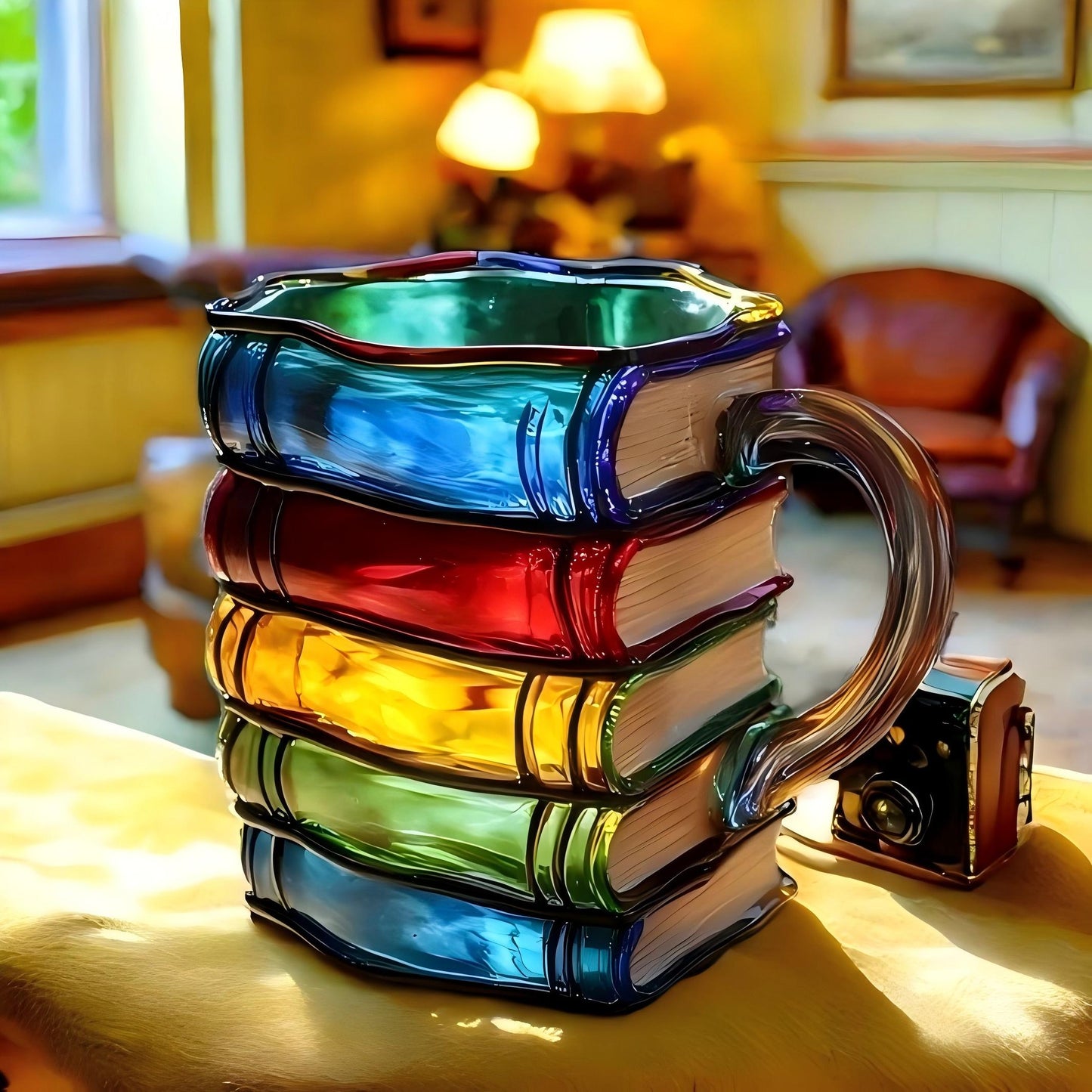 🌈 Stacked Stories™ Mok — Drink uit de Toren van Kleur en Verbeelding