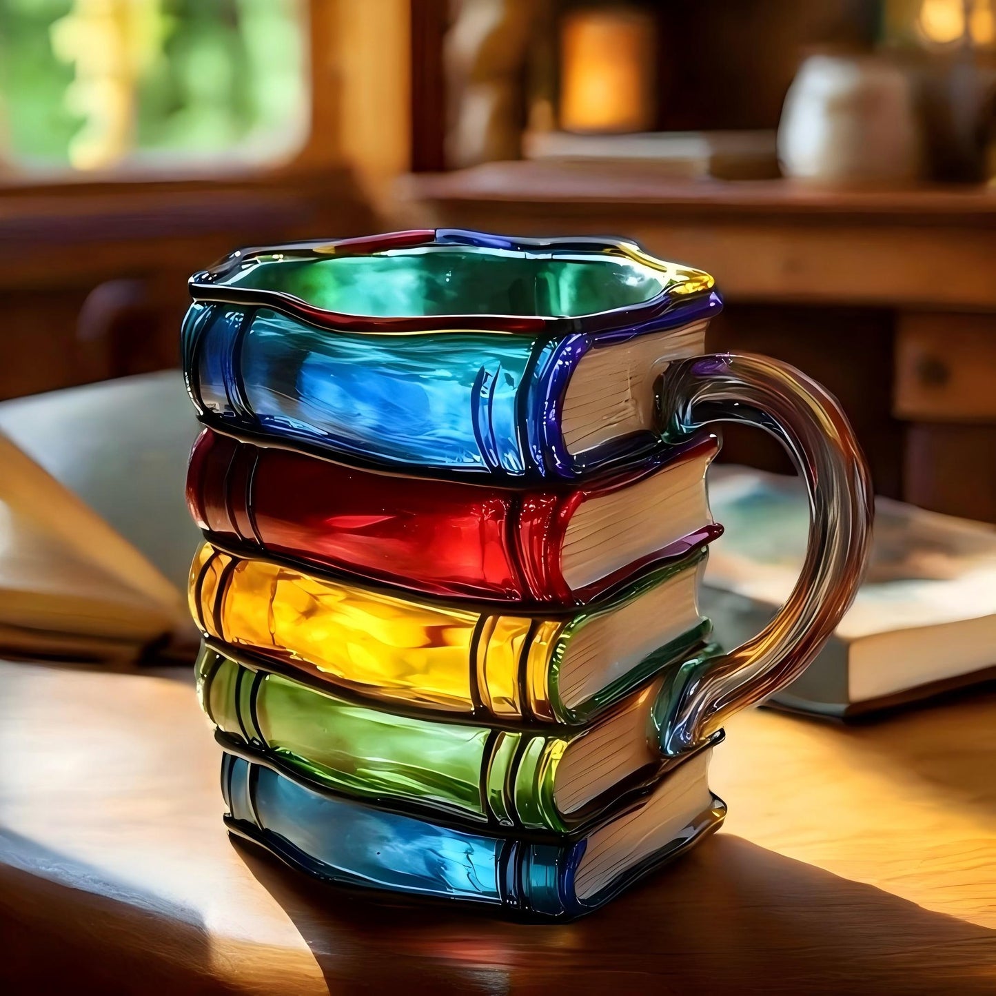🌈 Stacked Stories™ Mok — Drink uit de Toren van Kleur en Verbeelding