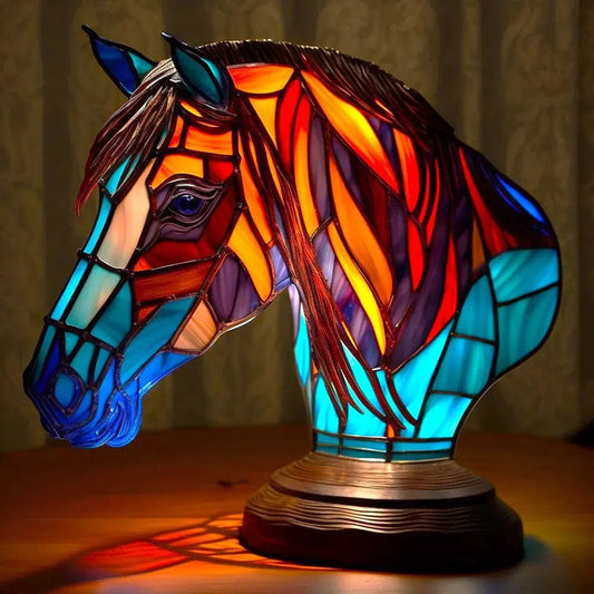 Pupuce – Magische tafellamp van gekleurd glas