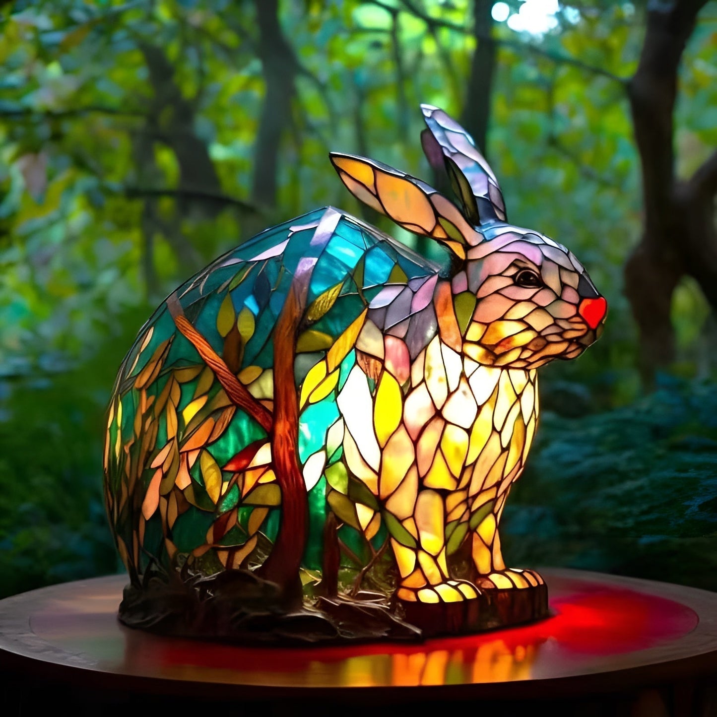Pinpin – Magische gekleurde glazen konijnenlamp