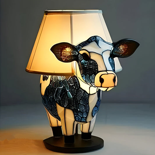 Clochette – Magische koe lamp van gekleurd glas
