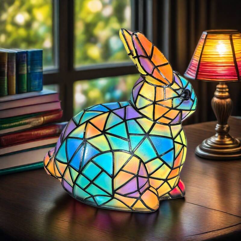 Lapinou – Magische gekleurde glazen konijnenlamp