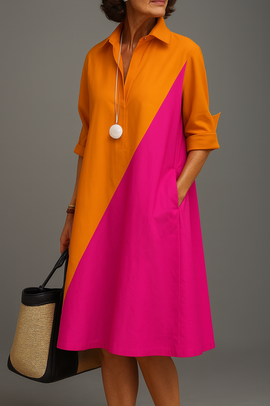 HELENE | Elegante Midi-jurk voor Onbezorgde Raffinement