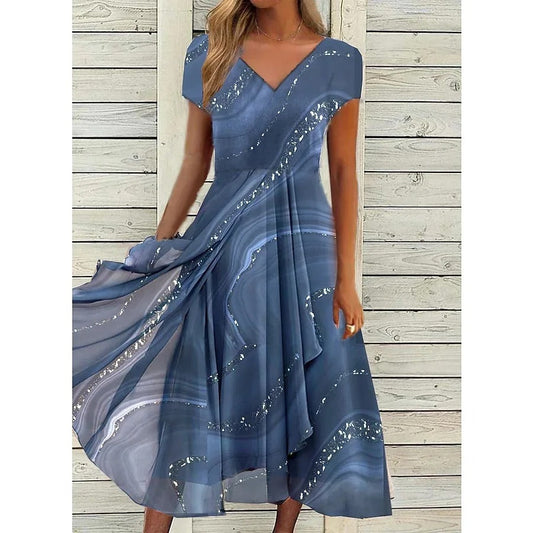 Isha™  | Elegante Midi-Jurk met V-hals