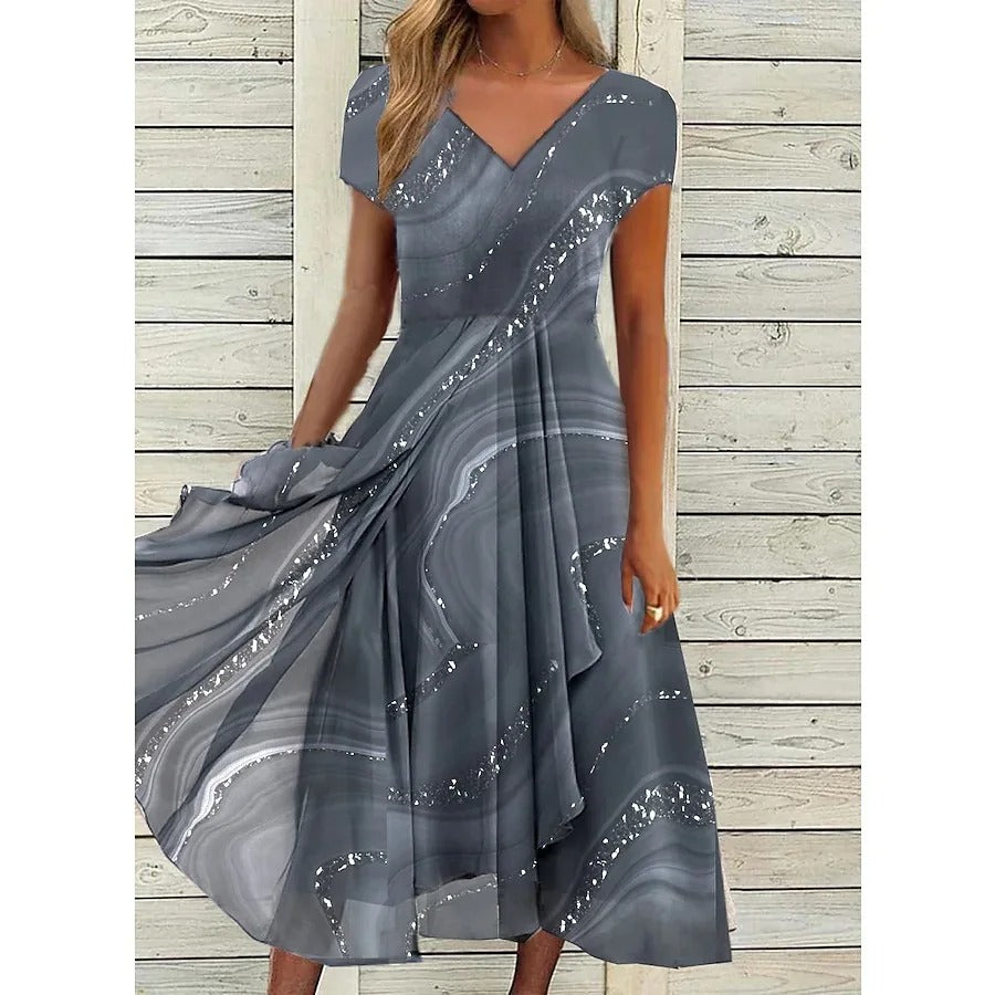 Isha™  | Elegante Midi-Jurk met V-hals